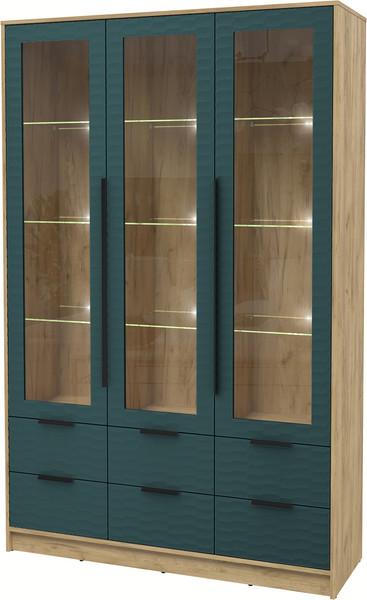 Шкаф с витриной Интерлиния Концепт Зодиак КТ-ШВ3 с подсветкой - фото