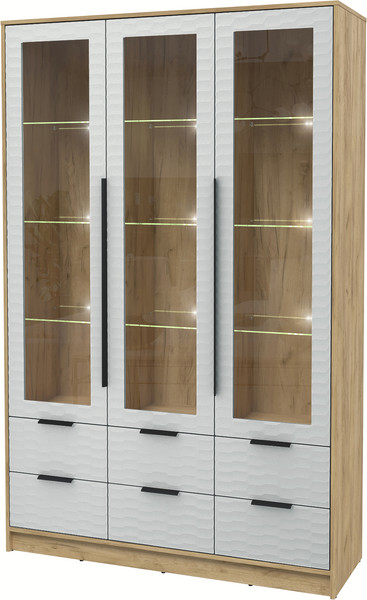 Шкаф с витриной Интерлиния Концепт Зодиак КТ-ШВ3 с подсветкой - фото