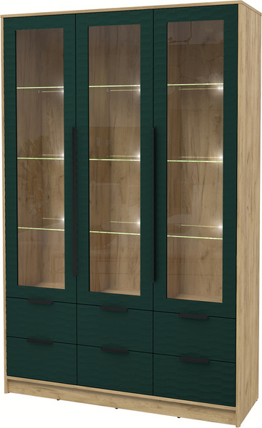 Шкаф с витриной Интерлиния Концепт Зодиак КТ-ШВ3 с подсветкой - фото