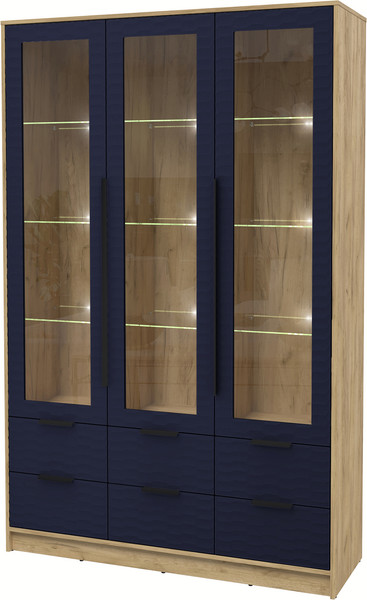 Шкаф с витриной Интерлиния Концепт Зодиак КТ-ШВ3 с подсветкой - фото