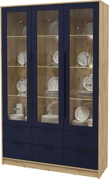 Шкаф с витриной Интерлиния Концепт Зодиак КТ-ШВ3 с подсветкой