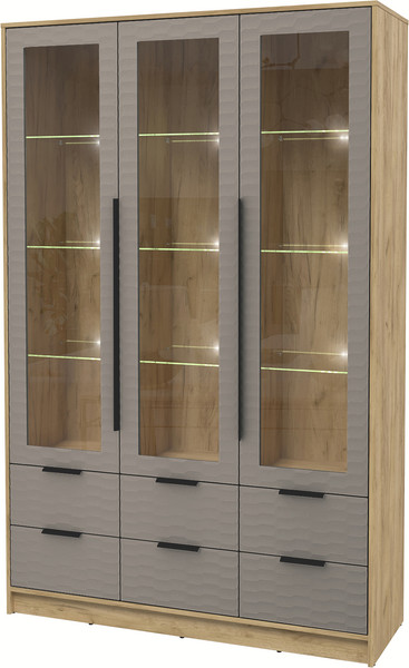 Шкаф с витриной Интерлиния Концепт Зодиак КТ-ШВ3 с подсветкой - фото