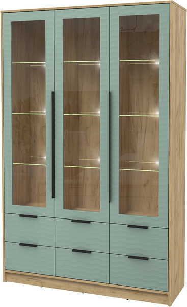 Шкаф с витриной Интерлиния Концепт Зодиак КТ-ШВ3 с подсветкой - фото