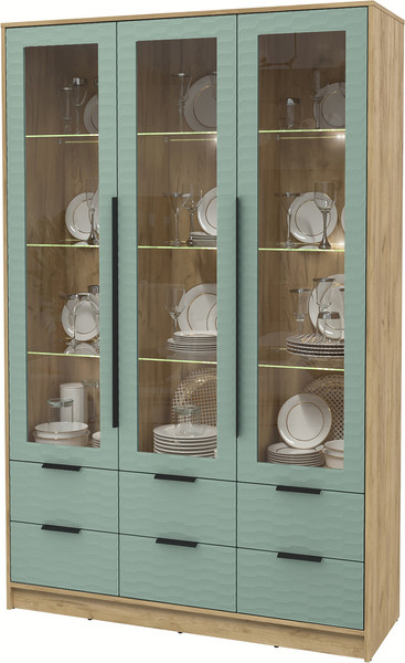 Шкаф с витриной Интерлиния Концепт Зодиак КТ-ШВ3 с подсветкой