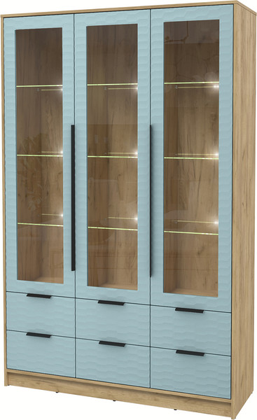 Шкаф с витриной Интерлиния Концепт Зодиак КТ-ШВ3 с подсветкой - фото