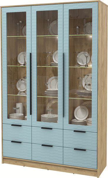 Шкаф с витриной Интерлиния Концепт Зодиак КТ-ШВ3 с подсветкой