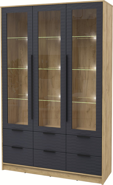 Шкаф с витриной Интерлиния Концепт Зодиак КТ-ШВ3 с подсветкой - фото