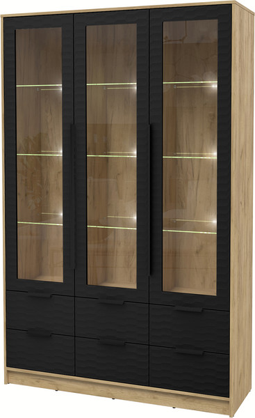 Шкаф с витриной Интерлиния Концепт Зодиак КТ-ШВ3 с подсветкой - фото