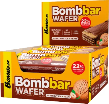 Протеиновые вафли Bombbar Ореховый пломбир в шоколаде - фото