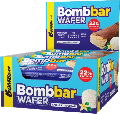 Протеиновые вафли Bombbar Ванильный пломбир в шоколаде - фото