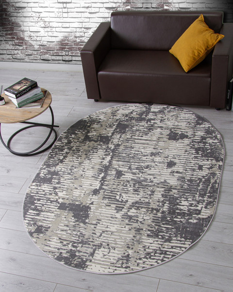 Ковер Merinos Atlantis D999-OVAL-CREAM-GRAY