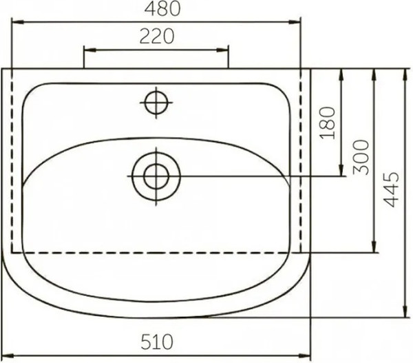 Тумба с умывальником Saniteco Astria 50 S0011T + Уют 50