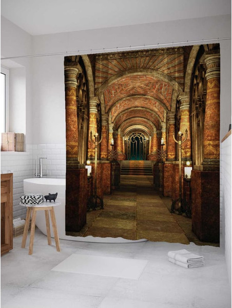 Шторка-занавеска для ванны JoyArty Тайный дворец / sc_19157 - фото