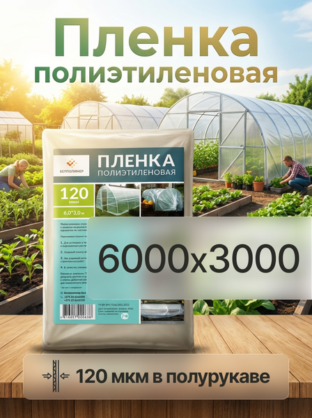 Пленка строительная БелПолимерТепло 120/1.5/x2/6
