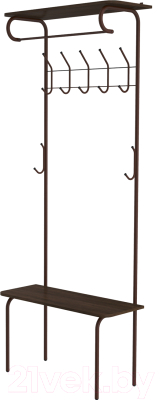 Секция в прихожую Sheffilton SHT-HW1 (коричневый муар/венге) - фото