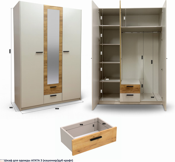 Шкаф Кастанье Агата-3