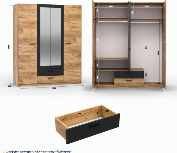 Шкаф Кастанье Агата-4