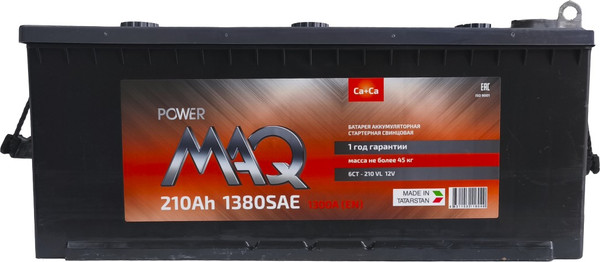 Автомобильный аккумулятор MAQ 4 под болт борт 1 380A D5 6CT-210 / 210 023 K01 PM (210 А/ч) - фото
