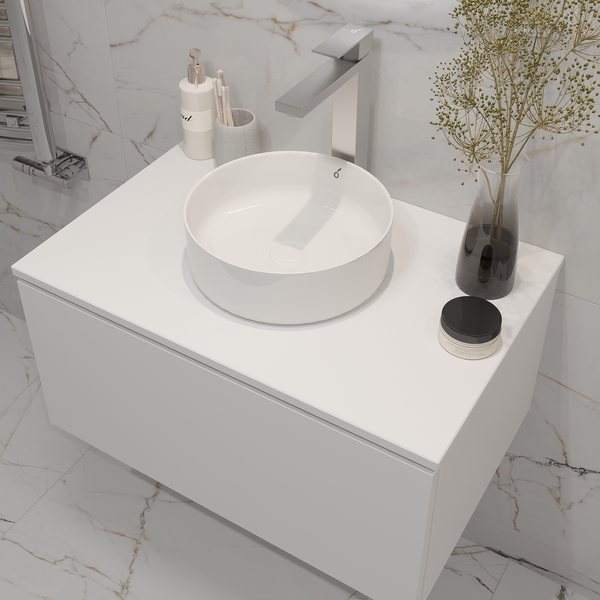 Столешница для тумбы в ванную ЗОВ 2 выреза / T995C2