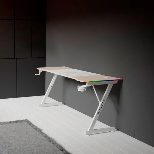 Геймерский стол Zone 51 Trine 160 RGB / Z51-T6R-WD