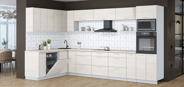 Кухонный гарнитур Интерлиния Мила Лайт 1.896х3.58-2