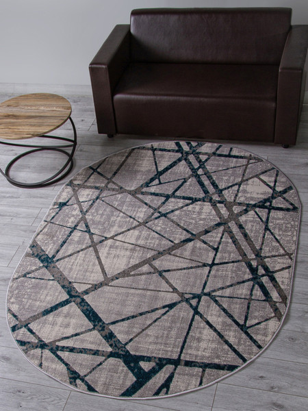 Ковер Merinos Liman F478-OVAL-GRAY-BLUE