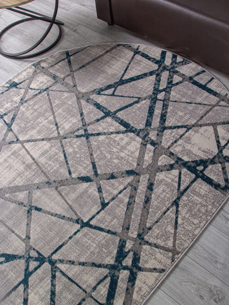 Ковер Merinos Liman F478-OVAL-GRAY-BLUE