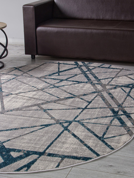 Ковер Merinos Liman F478-OVAL-GRAY-BLUE