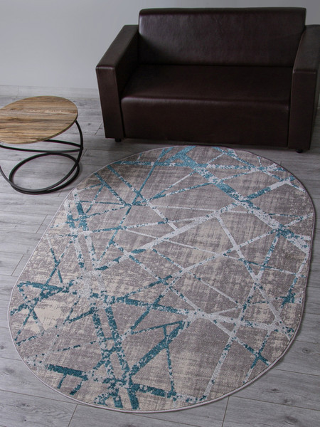 Ковер Merinos Liman F478-OVAL-GRAY-BLUE