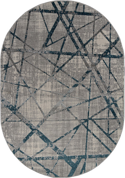 Ковер Merinos Liman F478-OVAL-GRAY-BLUE - фото