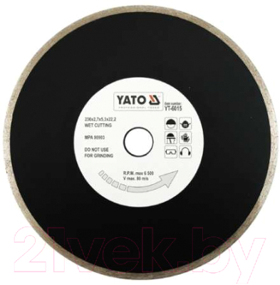 Отрезной диск алмазный Yato YT-6015 - фото