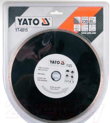Отрезной диск алмазный Yato YT-6015