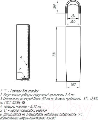 Пьедестал Cersanit Mito Red