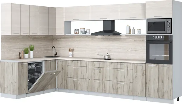 Кухонный гарнитур Интерлиния Мила Лайт 1.896х3.58-2