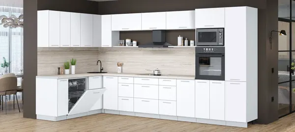 Кухонный гарнитур Интерлиния Мила Лайт 1.896х3.78 