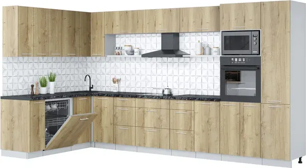 Кухонный гарнитур Интерлиния Мила Лайт 1.896х3.78 