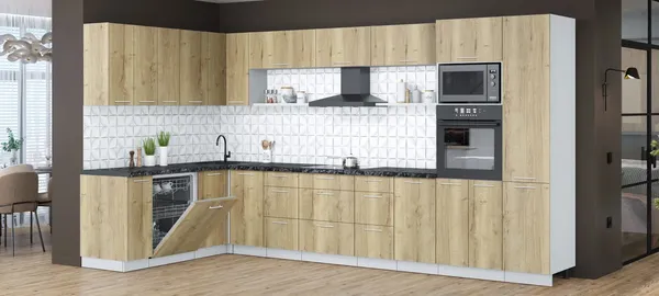 Кухонный гарнитур Интерлиния Мила Лайт 1.896х3.78 