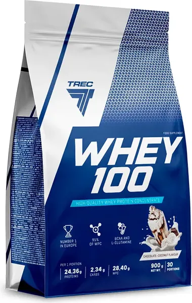 Протеин Trec Nutrition Whey 100 (2700, шоколад-кокос) - фото