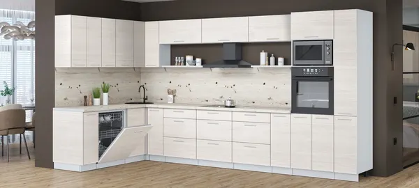 Кухонный гарнитур Интерлиния Мила Лайт 1.896х3.88 