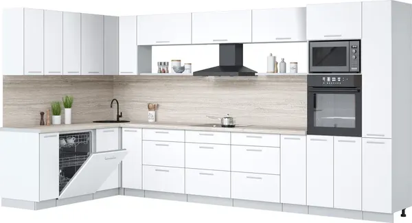 Кухонный гарнитур Интерлиния Мила Лайт 1.896х3.88