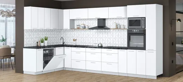 Кухонный гарнитур Интерлиния Мила Лайт 1.896х3.88 