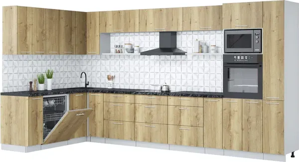 Кухонный гарнитур Интерлиния Мила Лайт 1.896х3.88