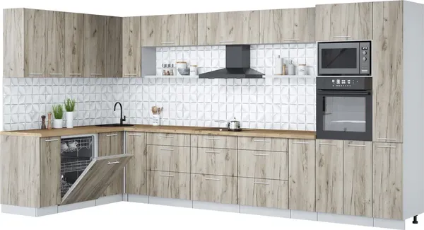 Кухонный гарнитур Интерлиния Мила Лайт 1.896х3.88