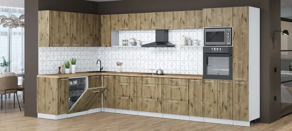 Кухонный гарнитур Интерлиния Мила Лайт 1.896х3.88