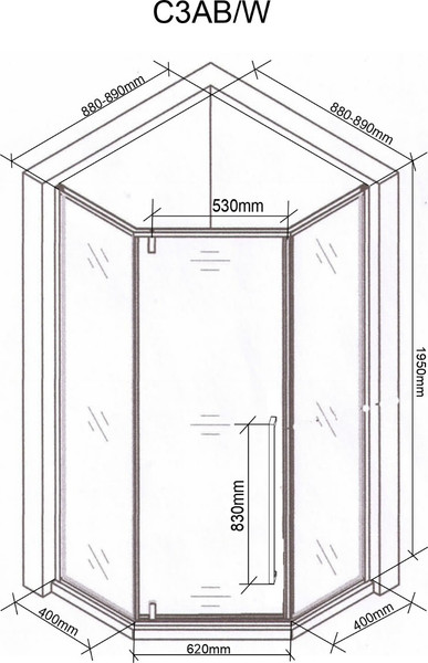 Душевой уголок Cerutti Spa C3ABD