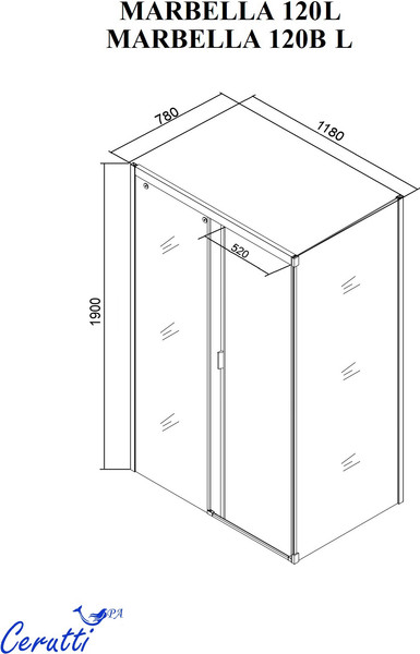 Душевой уголок Cerutti Spa Marbella 120 L