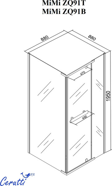 Душевой уголок Cerutti Spa Mimi ZQ91T