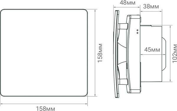 Вентилятор накладной Sparkvent MZ-100 HW / MZ04D-W