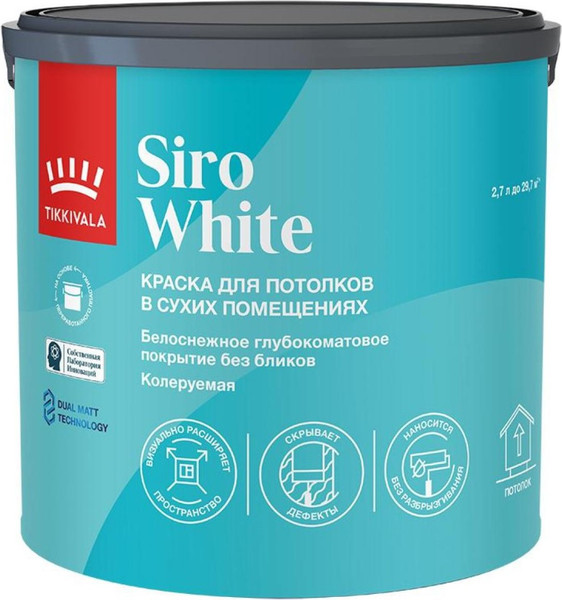 Краска Tikkivala Siro White A - фото