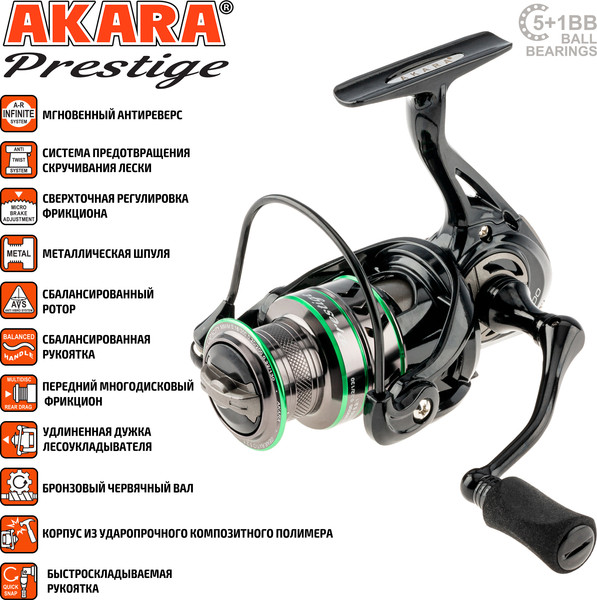 Катушка безынерционная Akara Prestige 3000 5+1bb / AP3000-6